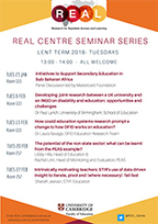 Image: REAL Centre Seminar Series. Lent Term 2018